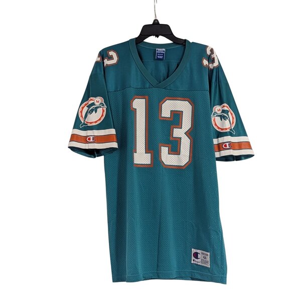 🏈 Vintage Champion Dan Marino #13 Miami Dolphins Jersey – Size 44 (Made in USA) - Picture 2 of 5